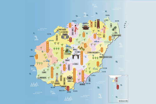 海南旅游景点分布,海南景点分布图