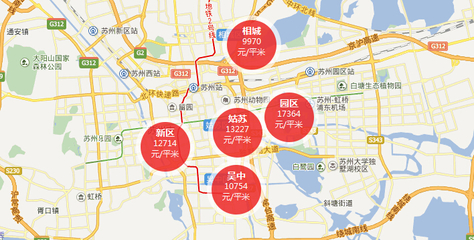 苏州市各区分布地图,苏州各个区划分图