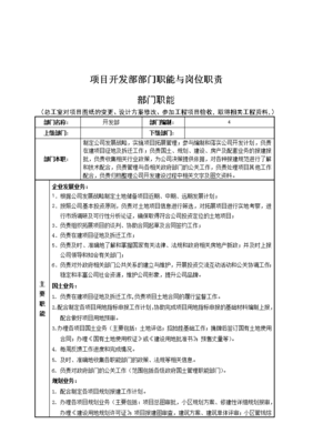 房地产开发部有哪些岗位,房地产开发部有哪些岗位职责
