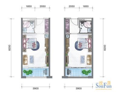 长沙50平米的小户型住宅,长沙50平小别墅