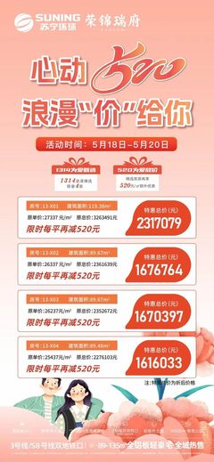 苏宁荣锦瑞府,苏宁荣锦瑞府单价